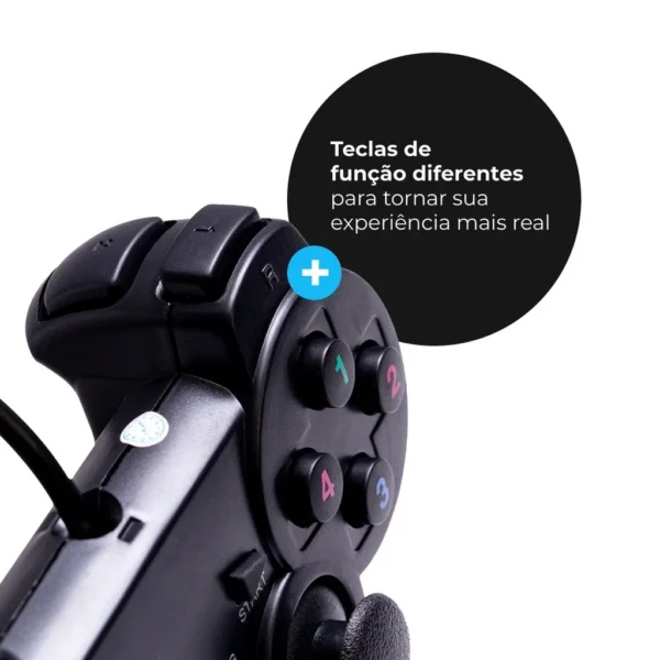 Controle Joystick Gamer Jogos Console E Computador Entrada Usb - Imagem 6