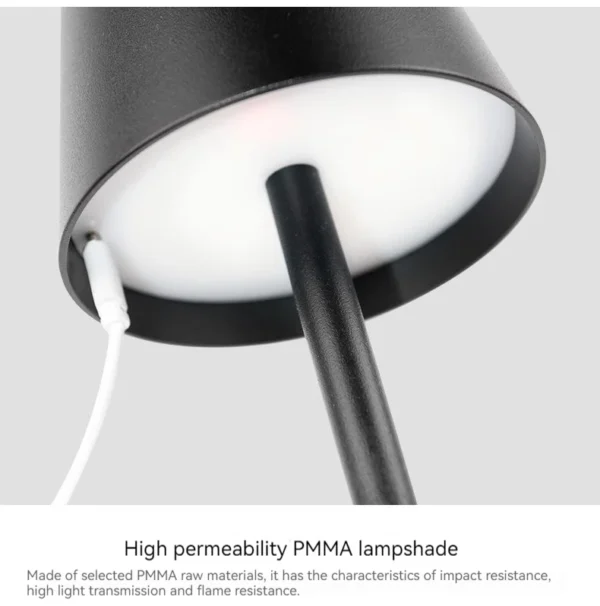 Luminária de mesa de liga de alumínio, LED recarregável - Imagem 21