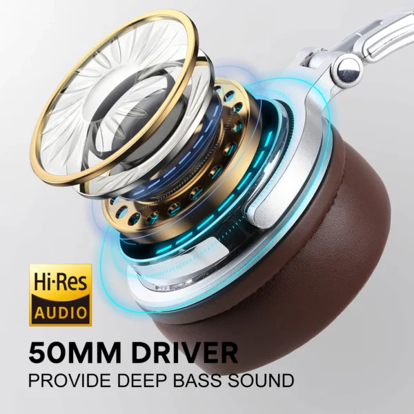 Fones de ouvido com fio Oneodio, profissional para estúdio, DJ com microfone, - Imagem 2