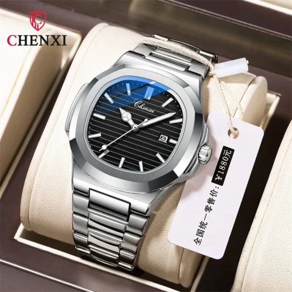 Relógio de pulso CHENXI 8222 Stainless Steel + Estojo - Imagem 5