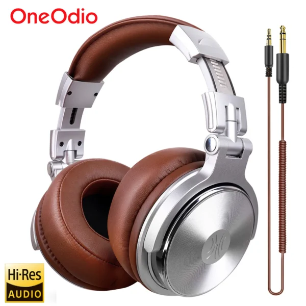 Fones de ouvido com fio Oneodio, profissional para estúdio, DJ com microfone,