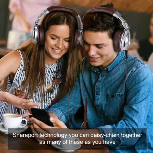 Fones de ouvido com fio Oneodio, profissional para estúdio, DJ com microfone, - Imagem 3