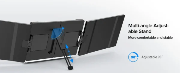 Monitor Extensor Portátil EVICIV 2K 14" com Giro Automático e Conexão USB-C/HDMI – Tela Tripla QHD 1440p - Imagem 13