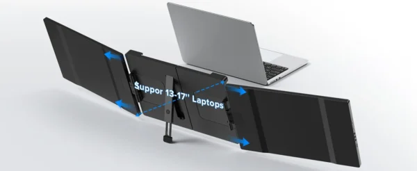 Monitor Extensor Portátil EVICIV 2K 14" com Giro Automático e Conexão USB-C/HDMI – Tela Tripla QHD 1440p - Imagem 9