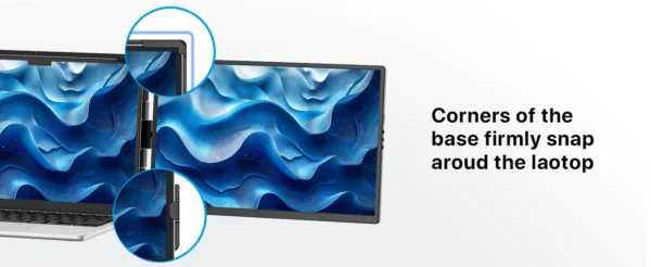 Monitor Extensor Portátil EVICIV 2K 14" com Giro Automático e Conexão USB-C/HDMI – Tela Tripla QHD 1440p - Imagem 10