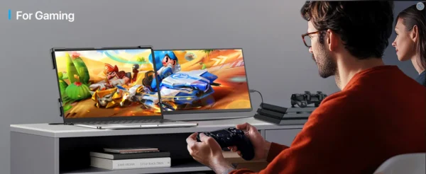 Monitor Extensor Portátil EVICIV 2K 14" com Giro Automático e Conexão USB-C/HDMI – Tela Tripla QHD 1440p - Imagem 19