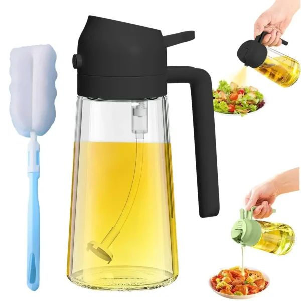 Borrifador de Óleo 2 em 1 com 500ml – Spray para Cozinha, Churrasco, Assados e Saladas - Imagem 9