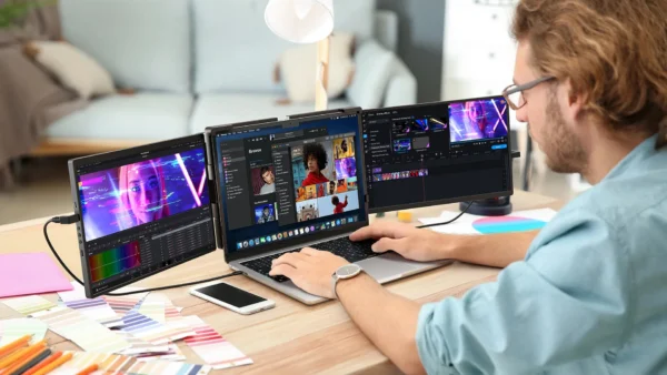 Monitor Extensor Portátil EVICIV 2K 14" com Giro Automático e Conexão USB-C/HDMI – Tela Tripla QHD 1440p - Imagem 28